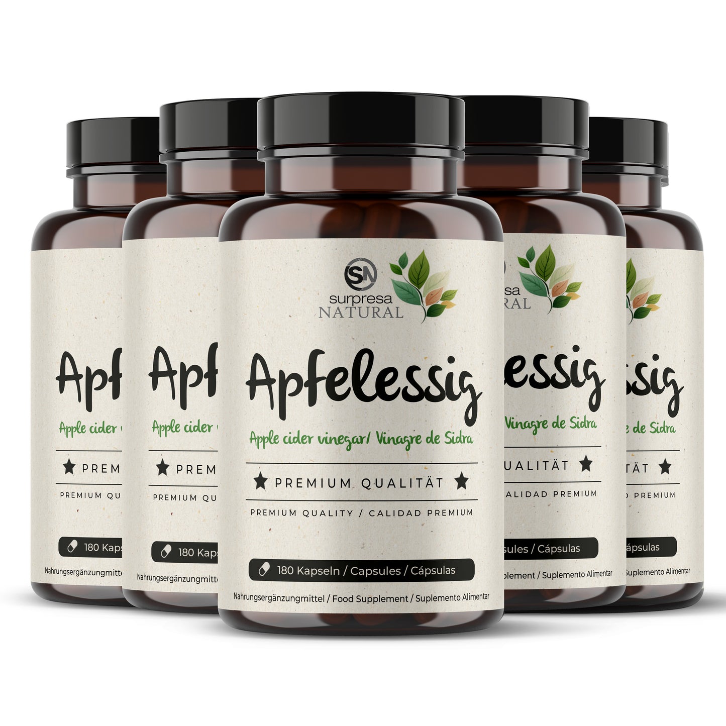 Apfelessig 5er Sparpack – Made in Germany, vegan