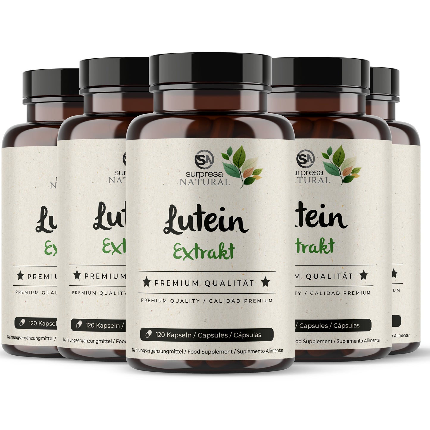 Lutein 5er Sparpack – Made in Germany, hochdosiert
