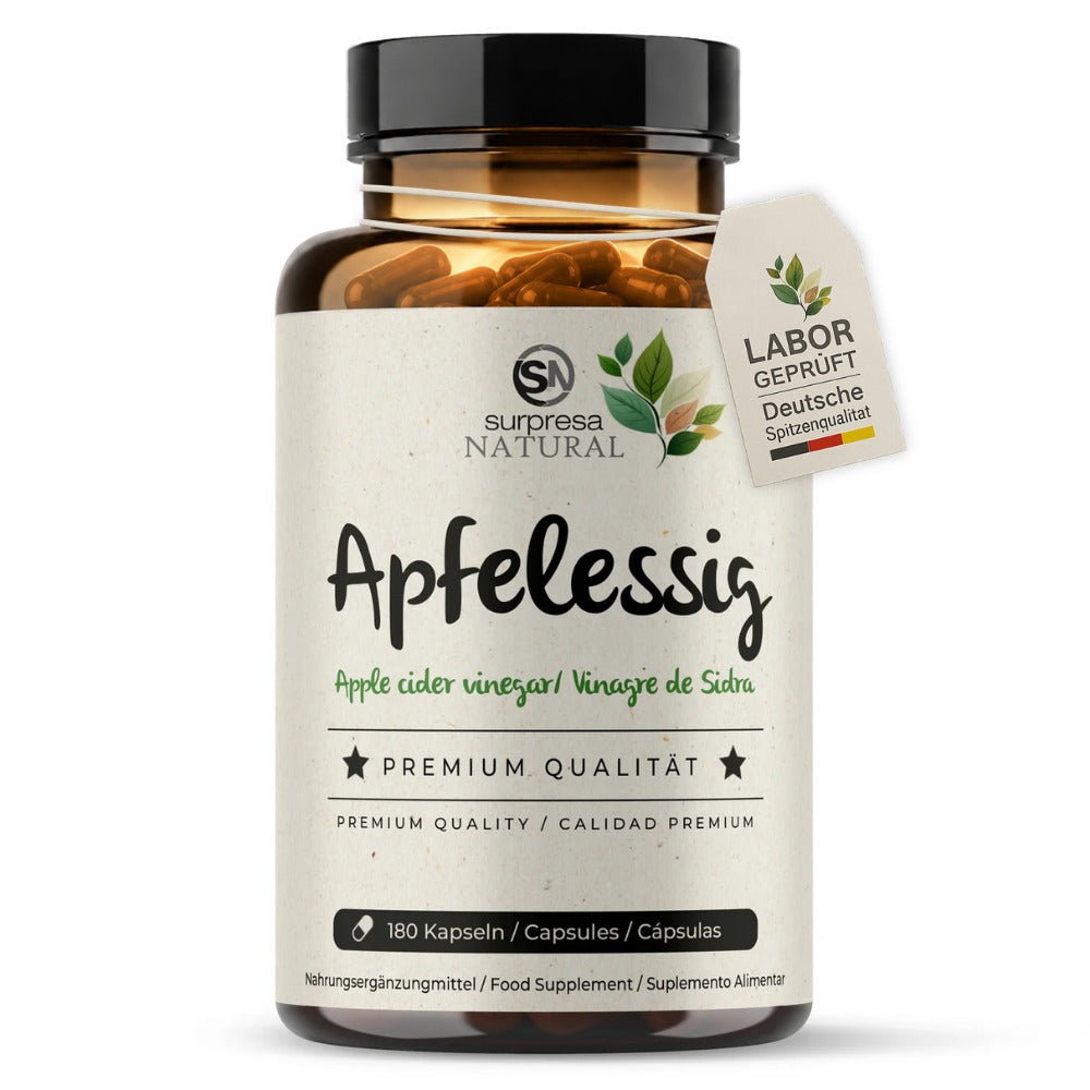 Apfelessig Kapseln Dose – 1000mg ohne Säuregeschmack