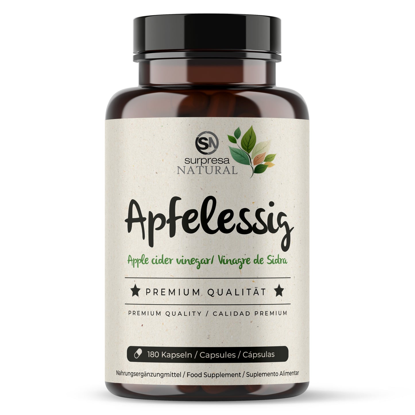 Apfelessig Kapseln Dose – 1000mg ohne Säuregeschmack