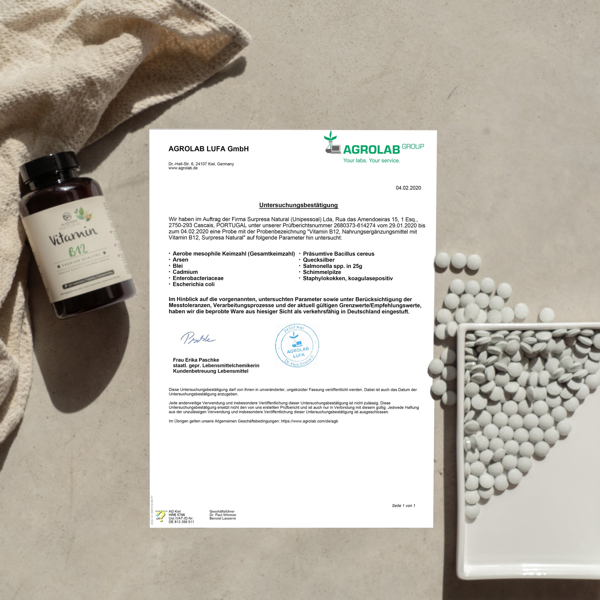 Vitamin B12 Etikett – Premium Qualität aus Deutschland
