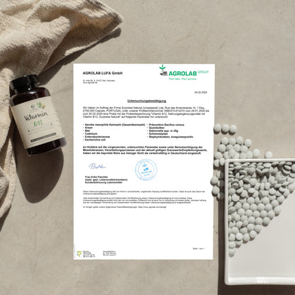 Vitamin B12 Etikett – Premium Qualität aus Deutschland