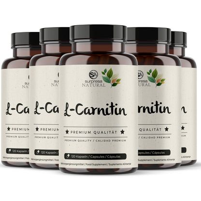 L-Carnitin 5er Sparpack – Made in Germany, vegan