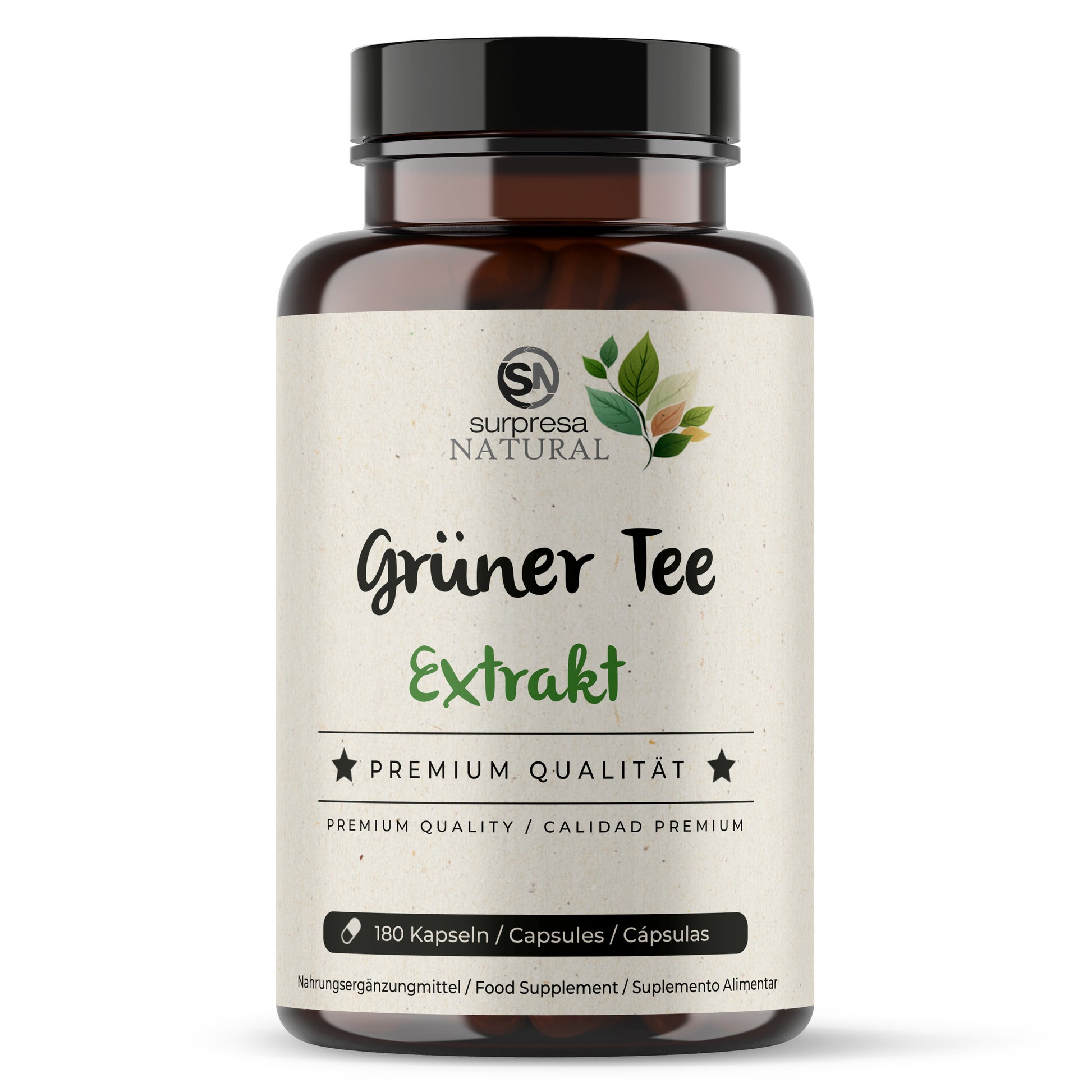 Grüner Tee Kapseln Dose – Extrakt mit EGCG, hochdosiert