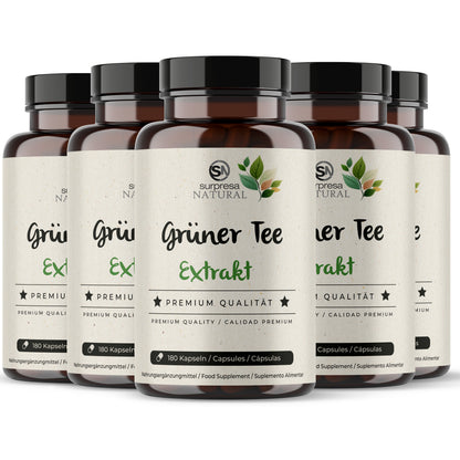 Grüner Tee 5er Sparpack – Made in Germany, vegan
