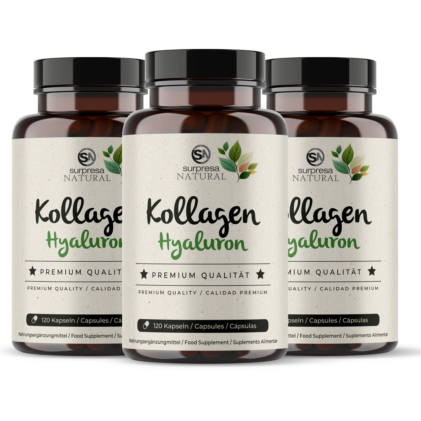 Kollagen Hyaluron 3er Sparpack – 3 Dosen Mengenrabatt