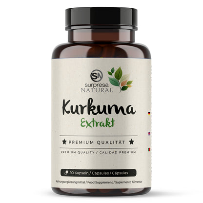 Kurkuma Kapseln Dose – Curcumin mit Piperin, hochdosiert