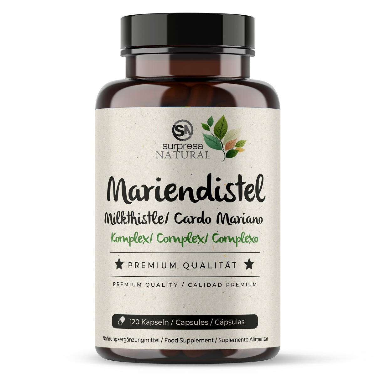 Mariendistel Komplex Kapseln Dose – mit Artischocke und Brennessel