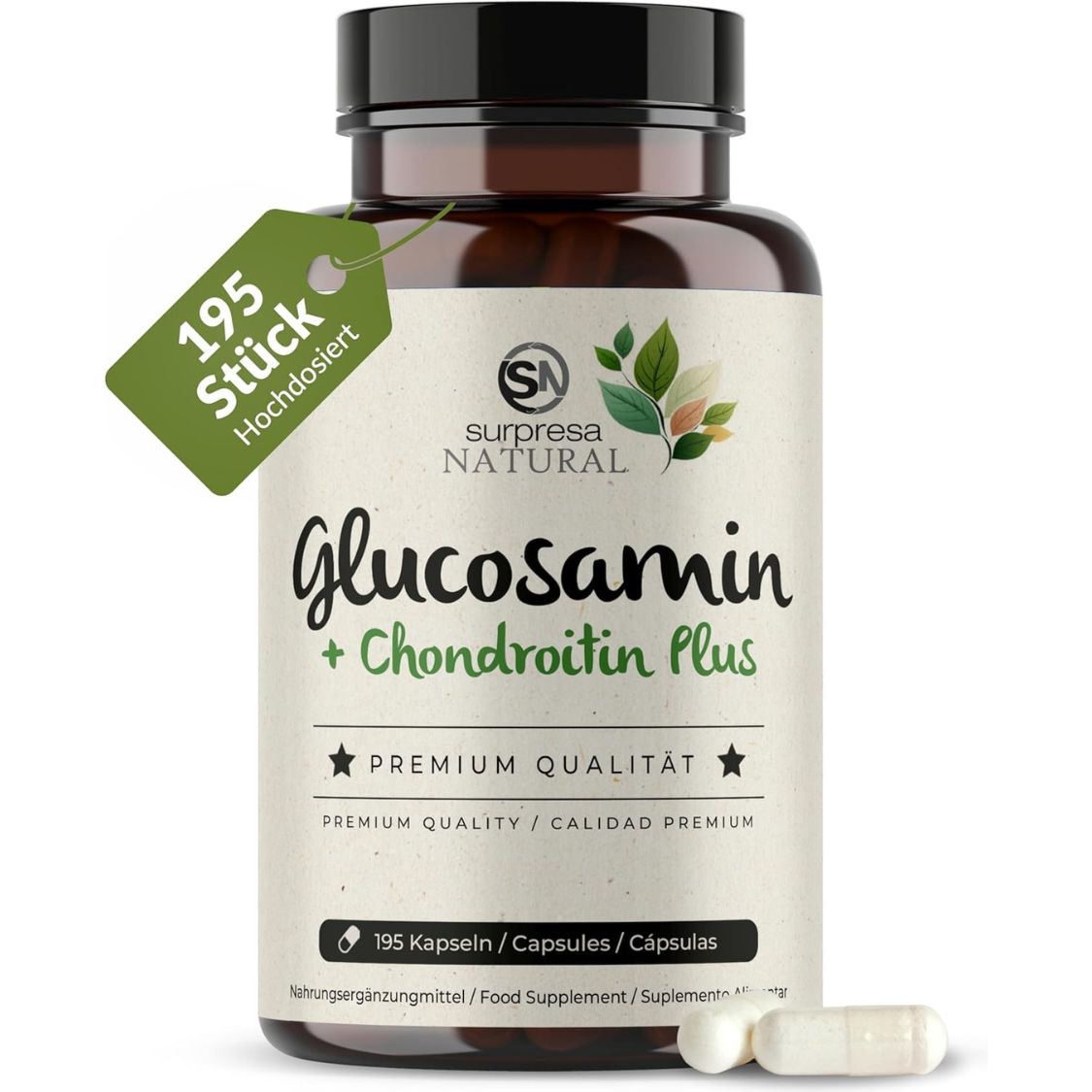 Glucosamin & Chondroitin Kapseln Dose – 1500mg Glucosamin + 1200mg Chondroitin