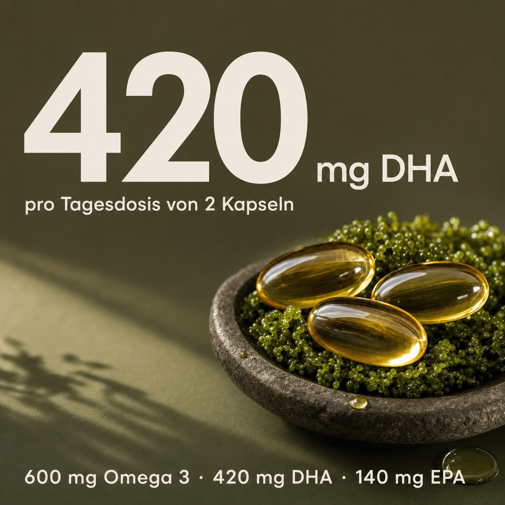 Omega 3 Algenöl Kapseln - Vegan, ohne Fisch