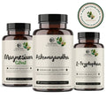 Innere Ruhe Trio Anti-Stress Bundle mit Magnesium Citrate, Ashwagandha und L-Tryptophan – Premium Nahrungsergänzung für Schlaf und Entspannung