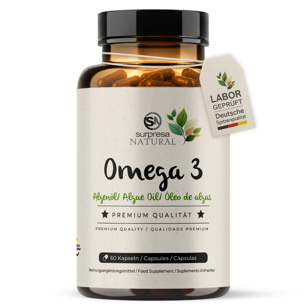 Omega 3 Algenöl Kapseln - Vegan, ohne Fisch
